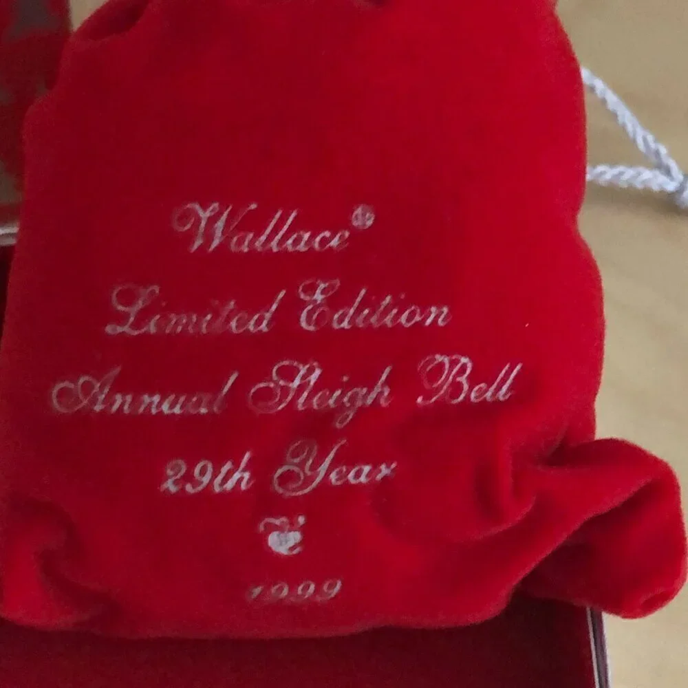 Vintage 1999 Wallace Silversmiths Silver Sleigh Bell 29th Limited Edition Annual